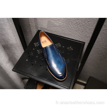 Nouvelles chaussures confortables en cuir pour hommes d&#39;affaires décontractées